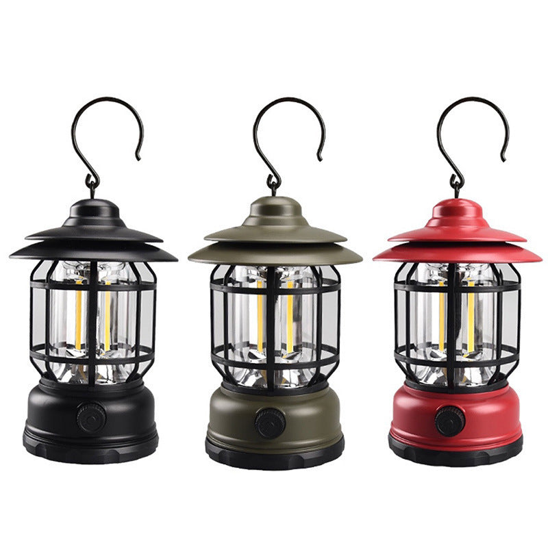 Outdoor Camping Lantern Retro Multi-functional Warm Light