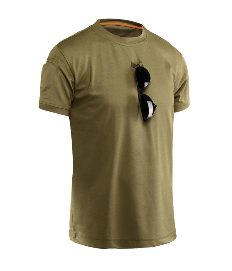 Outdoor T-shirt Men's Loose Round Neck Tactical Short Sleeve