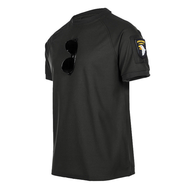 Round Neck Short Sleeve Military Fan Plus Size Tactical T-shirt