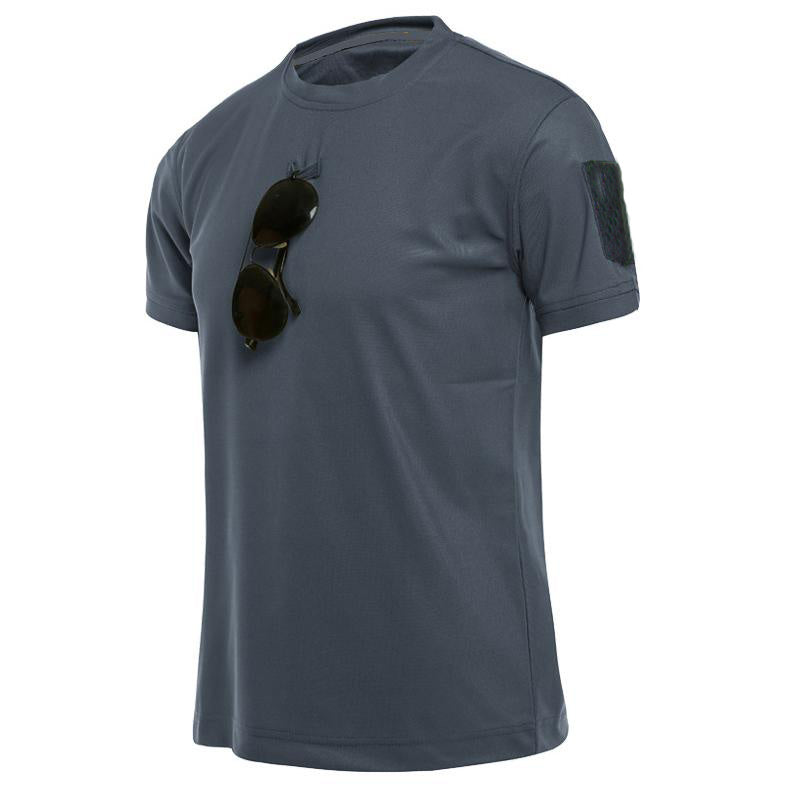 Round Neck Short Sleeve Military Fan Plus Size Tactical T-shirt