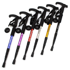 Aluminum Alloy Shock-absorbing T-handle Trekking Pole