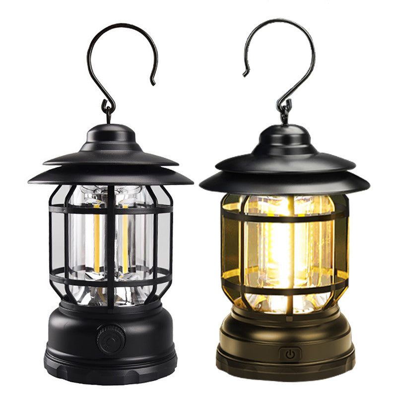 Outdoor Camping Lantern Retro Multi-functional Warm Light