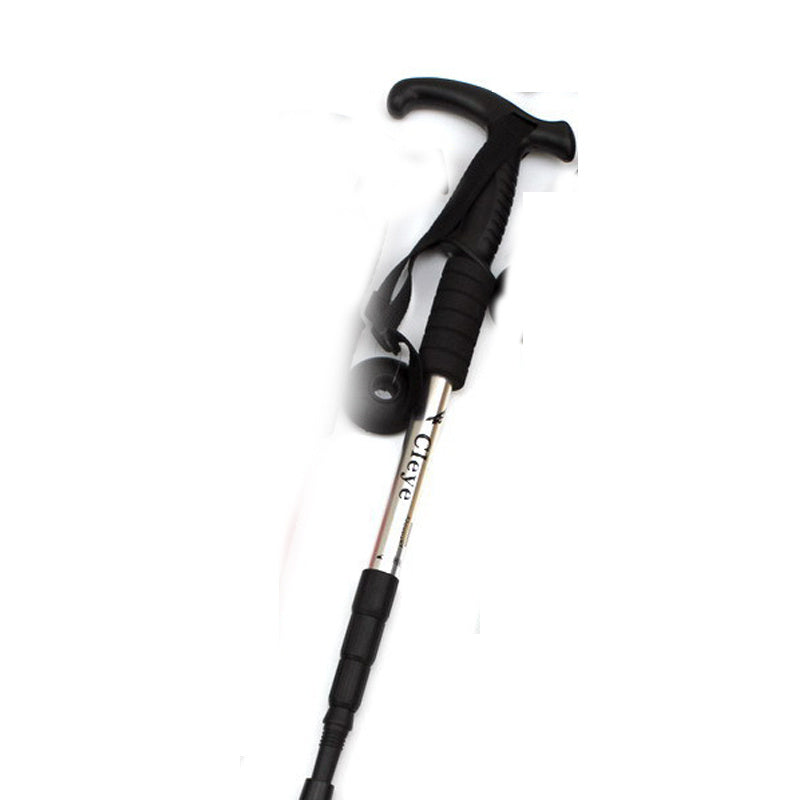 Aluminum Alloy Shock-absorbing T-handle Trekking Pole