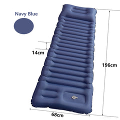 Outdoor Inflatable Foot Pedal Light Portable Camping Air Mattress