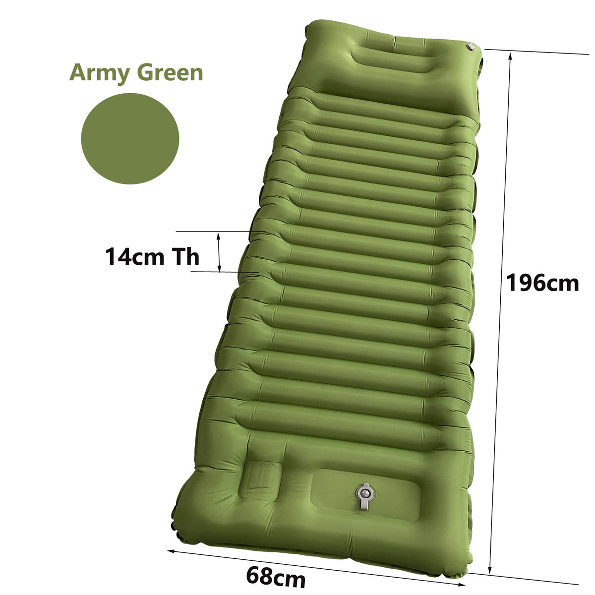 Outdoor Inflatable Foot Pedal Light Portable Camping Air Mattress