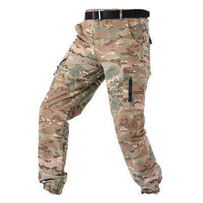 Camouflage Tactical Pants Lattice Fanshui 65 35 Plaid Tactical Pants Drawstring Feet