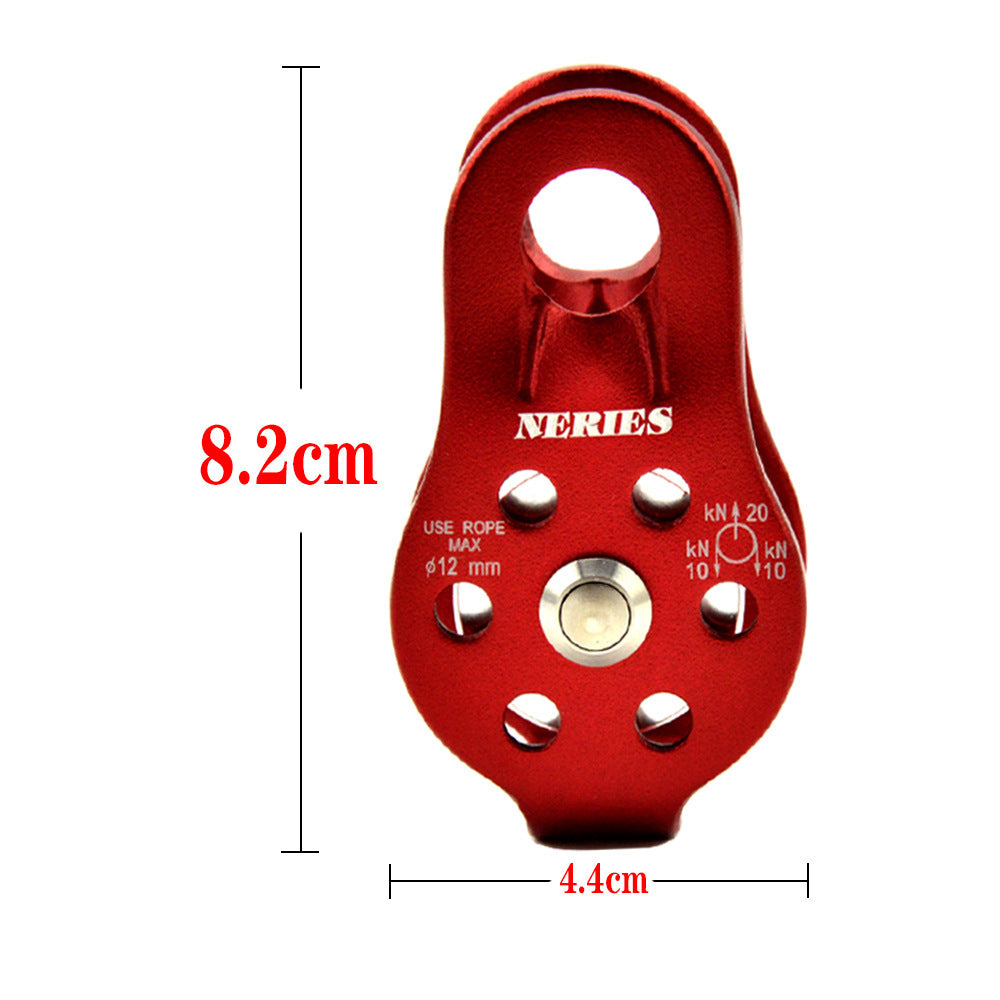 Rock climbing fixed small single pulley