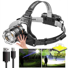 LED Induction Headlamp Strong Light Long-range Head-mounted