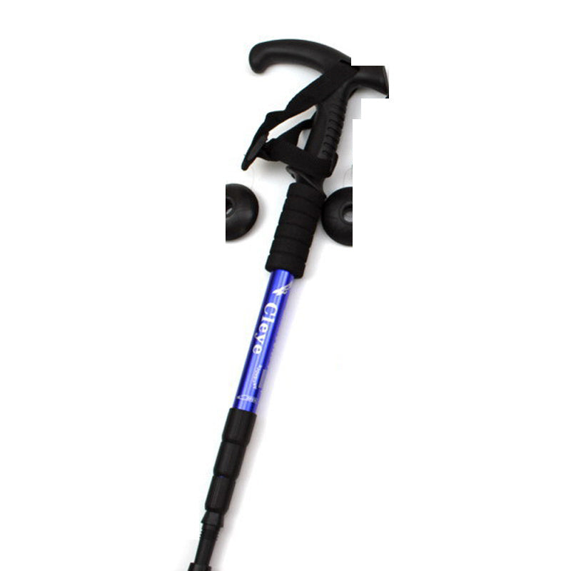 Aluminum Alloy Shock-absorbing T-handle Trekking Pole