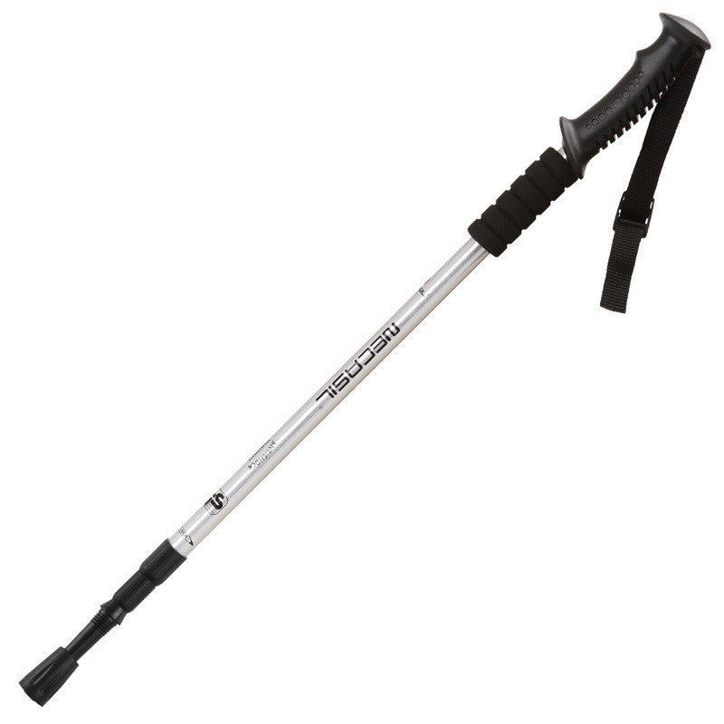 Three-section aluminum alloy straight trekking pole