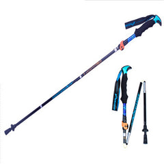 Folding Straight Handle Retractable Trekking Pole